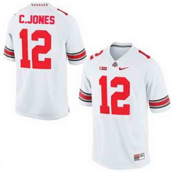 Cardale Jones Ohio State Buckeyes College Football Mens OSU Nike  12 White Jersey Jersey
